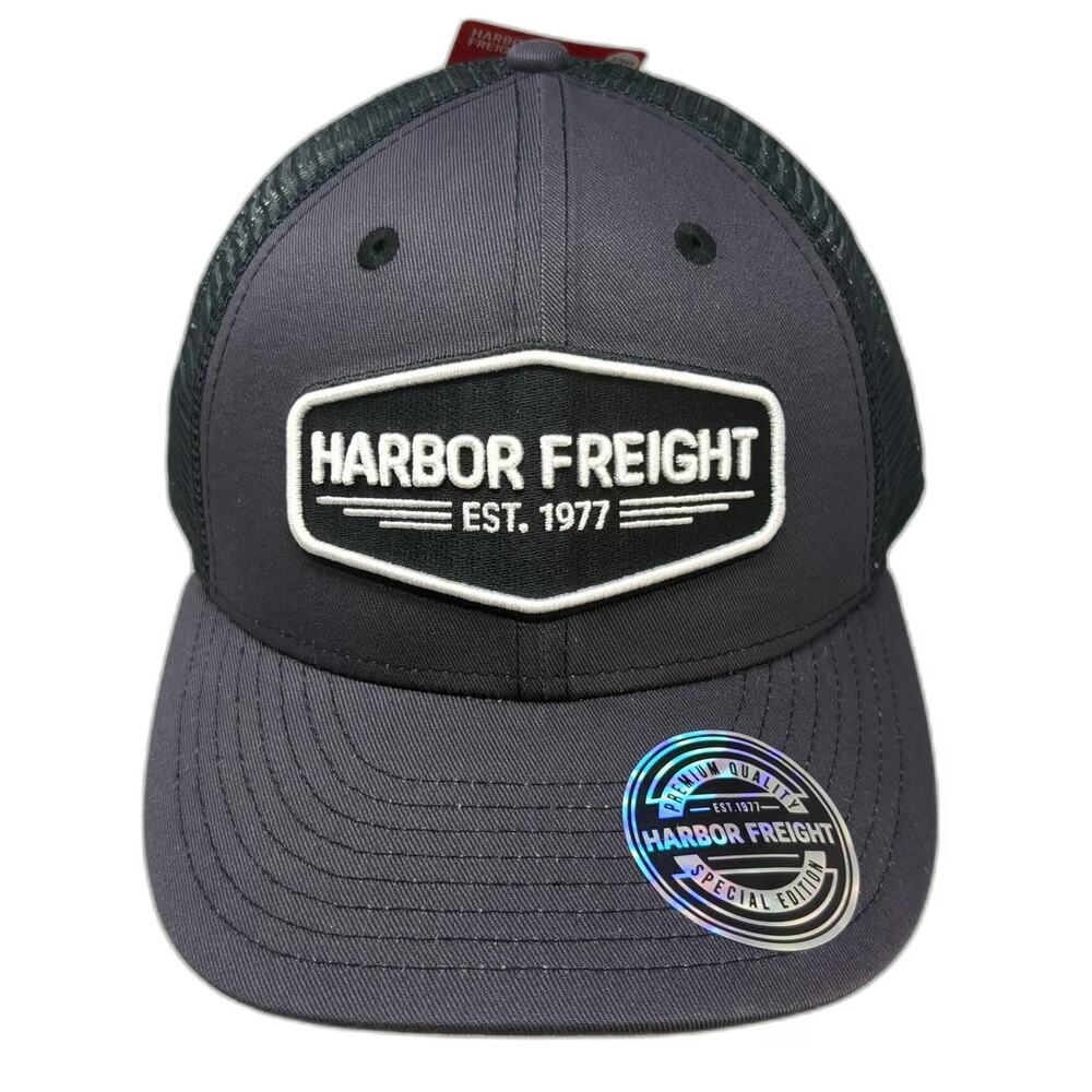 Harbor Freight Trucker Hat Gray One Size Mesh Snapback Special Edition Patch